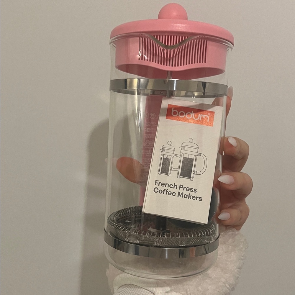 Bodum Baby Pink French Press Coffee Maker Brand New RARE - Picture 5 of 6